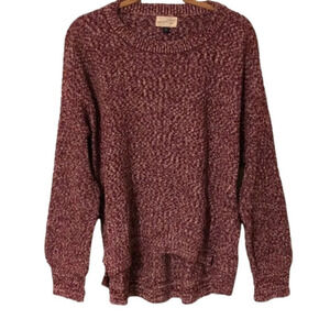 Universal Thread High Low Burgundy Red Purple Crewneck Small Sweater